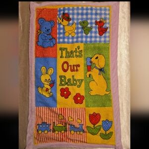 Vintage “That’s Our Baby” Baby Blanket Nursery Decor